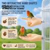 Bird Perch Stand Hand-Shaped Parrot Stand, Non-Slip Cage Mount Resting Perches, Desensitization Interactive Training Toy, Accessories Toy