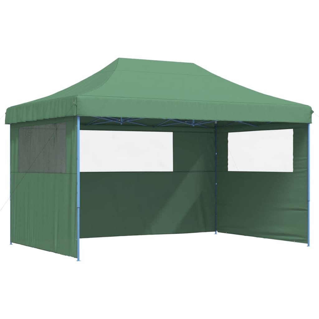 Vidaxl Pop-Up Party Tent with 3 Walls, Green
