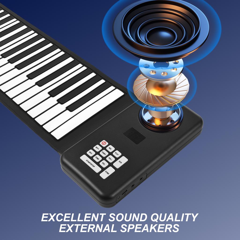 88 Tasten Tragbares Piano Handroll Elektronisches Piano Umweltfreundliches Silikon Faltbares Piano Heimübung Professionell