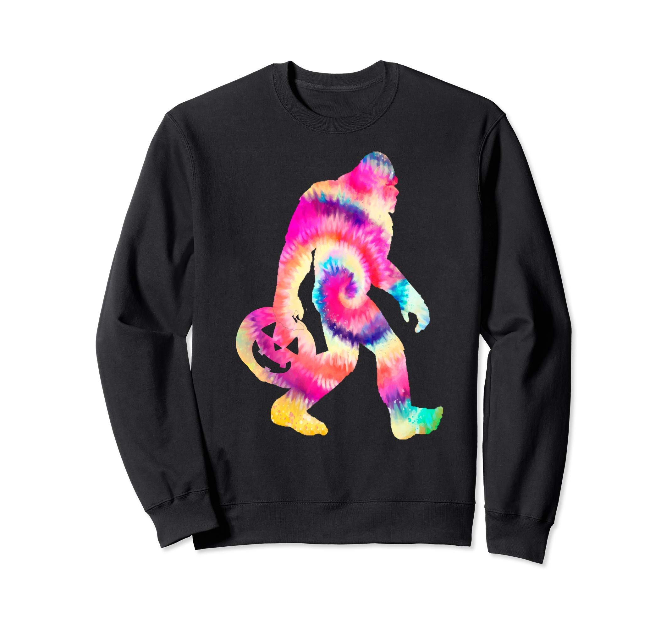 

Funny Bigfoot Tie Dye Halloween Costume trick or treat sweatshirt чорний