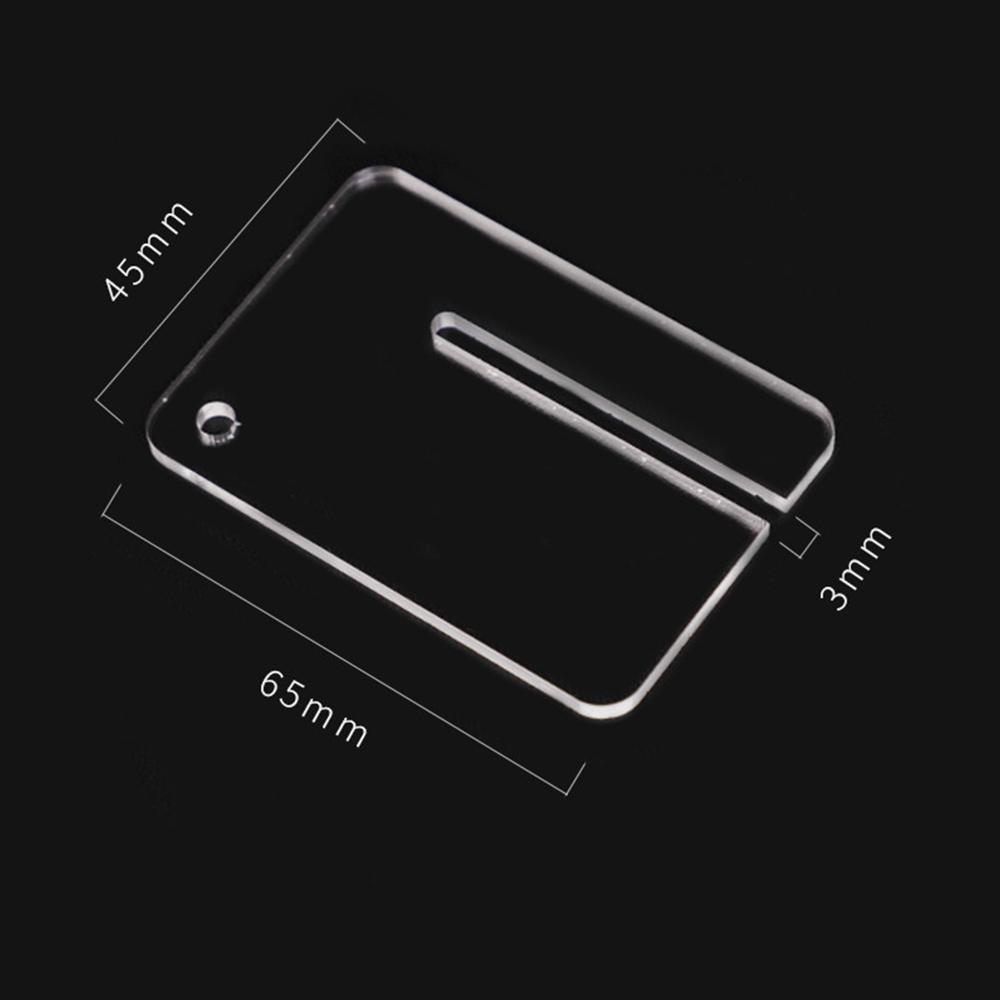Leather Chisel Tool Transparent Puller Acrylic Rounded Cutting Distance Ruler Hitting Auxiliary Manual Leather Tool Thickened