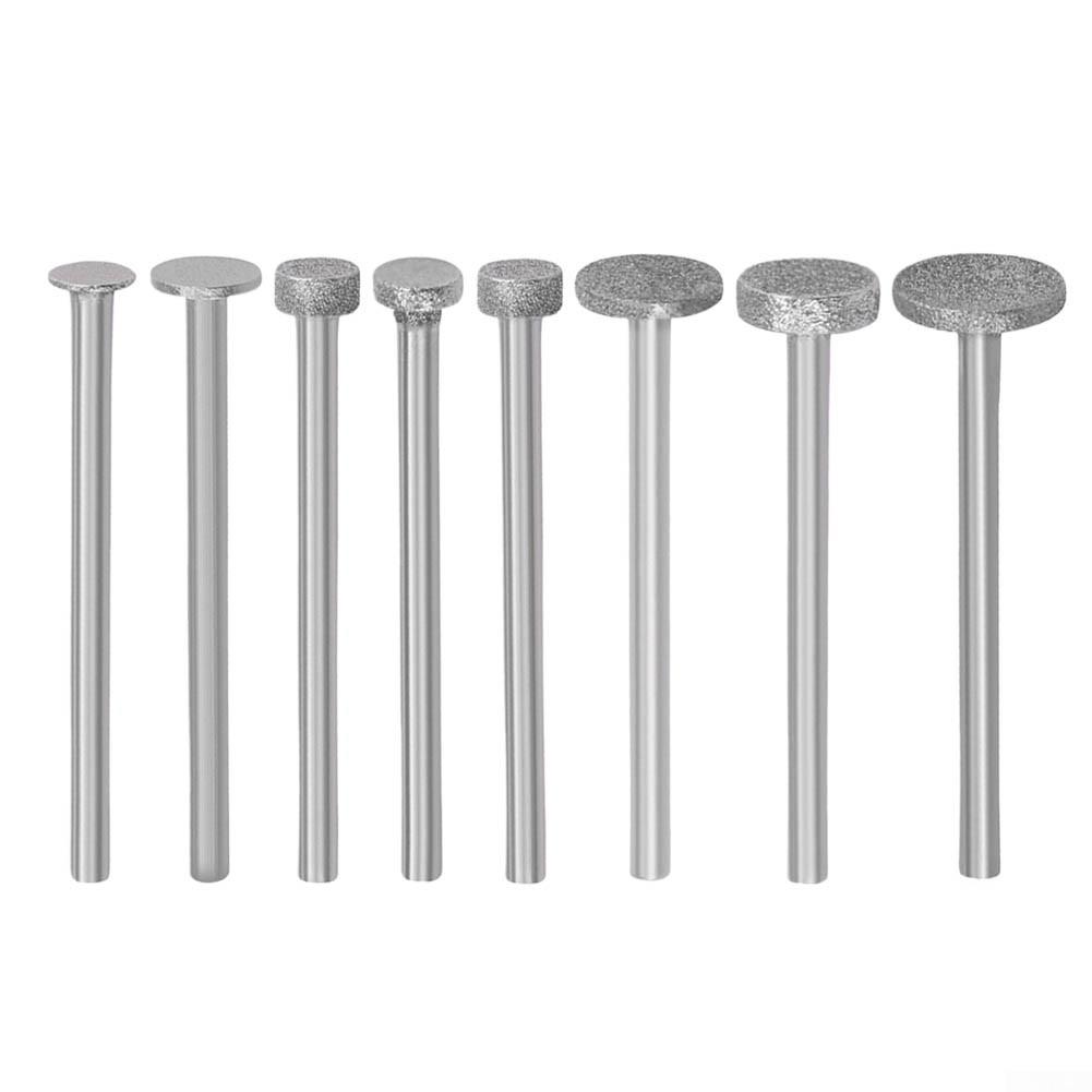 Schleifscheibe T-Typ, 3 mm Schaft, 6/8/10/10 mm Schleifmittel