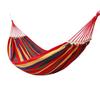 Outdoor Canvas Hammock Swing, Single/Double, Anti-Rollover, Polyester Cotton, Color Stripe Design