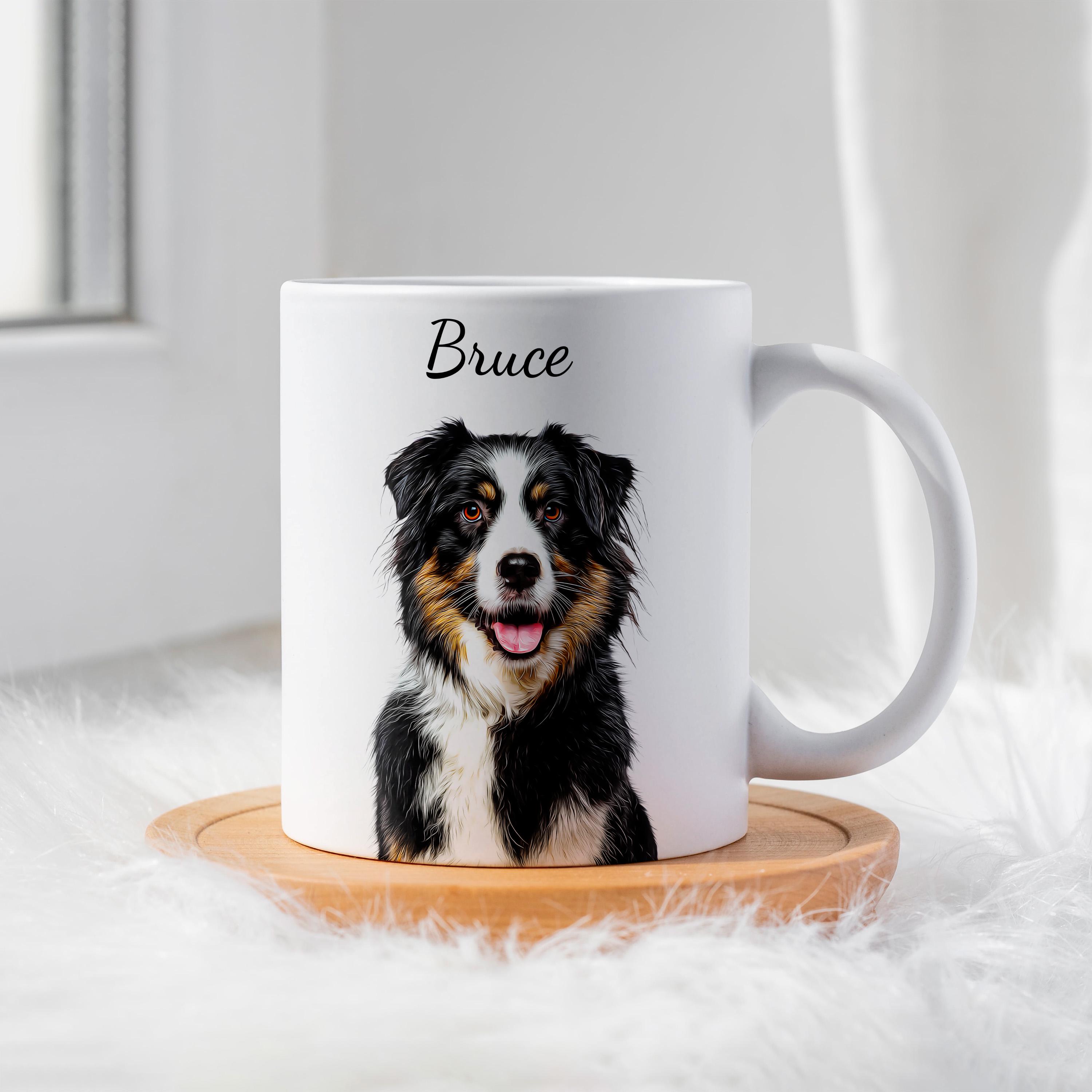 

Personalized Pet Photo Name Coffee Mug Double Printing Mug Custom Dog Mom Ceramics Drinkware With Pet Portraits Cup 11oz