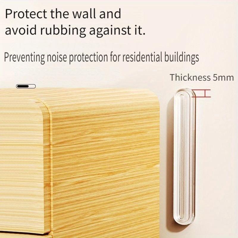 Clear Anti-Collision Door Handle Protectors, No-Scratch Silicone Anti-Slip Door Stickers, Soundproof Door Pads