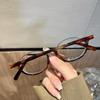 Retro Schildpatt Kurzsichtigkeitsbrille für Damen Koreanischer Stil Ellipse Kurzsichtigkeitsbrille Blaulichtfilter Brille Dioptrie -2.0