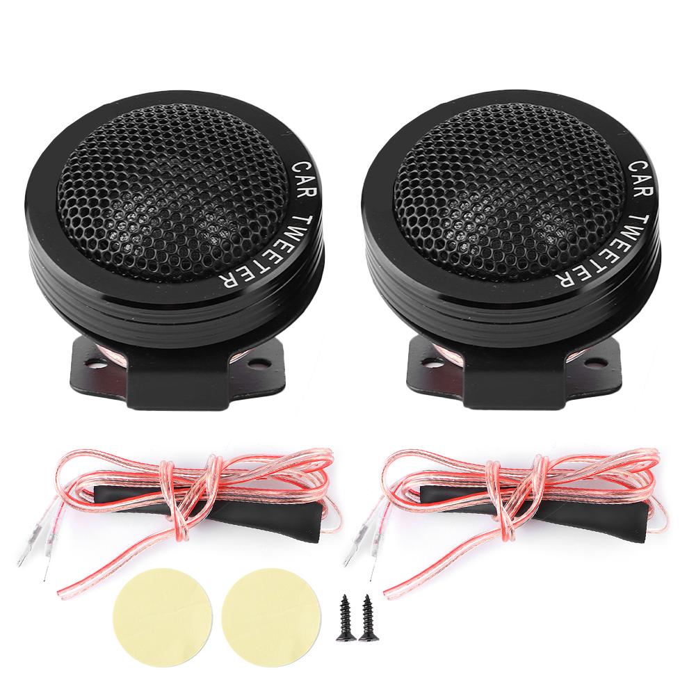 2pcs 150W Dome Tweeter Kit Stereo Music High Sensitivity Speakers for Car Audio SystemBlack