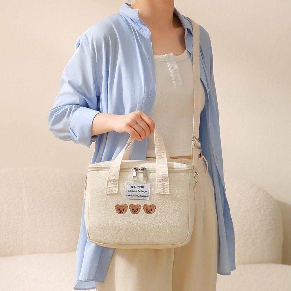 Canvas Baby Diaper Organizer Cartoon Single Shoulder Bag Women Handbag  Stroller Accessories