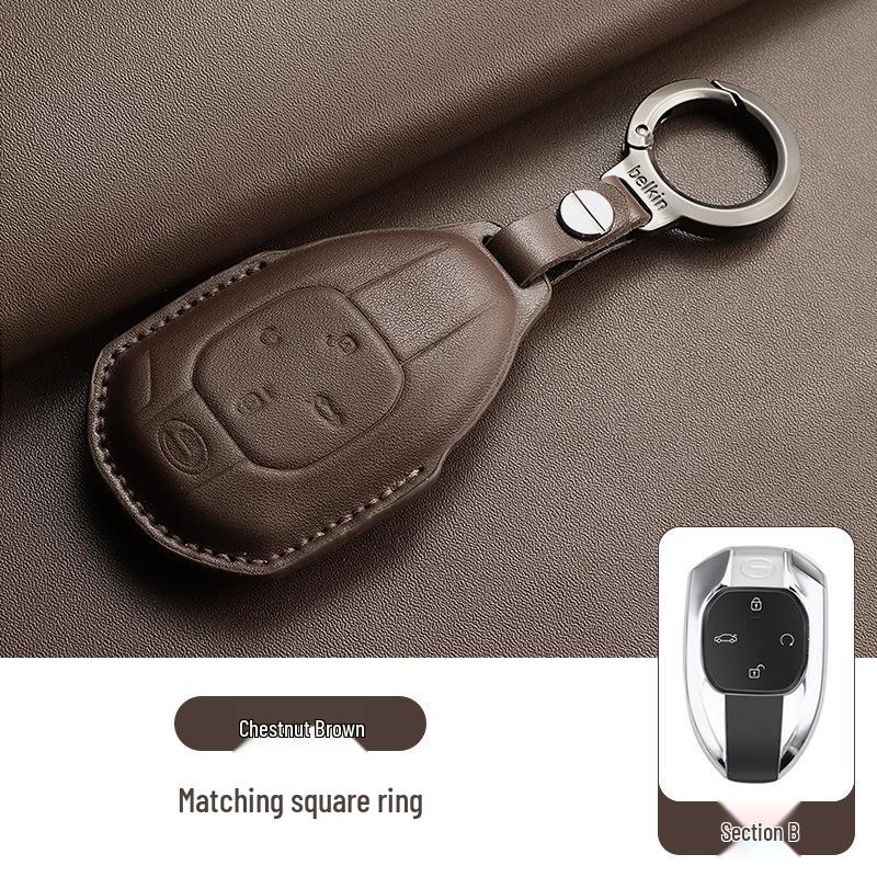 Genuine Leather Key Cover for GAC Trumpchi GS4, GS3, GS8, M8 - Hot Seller