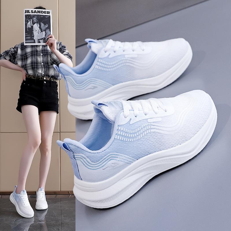 Net shoes women's 2025 spring girls mesh breathable sports shoes versatile, comfortable and lightweight fly-woven casual shoes FZ6609
