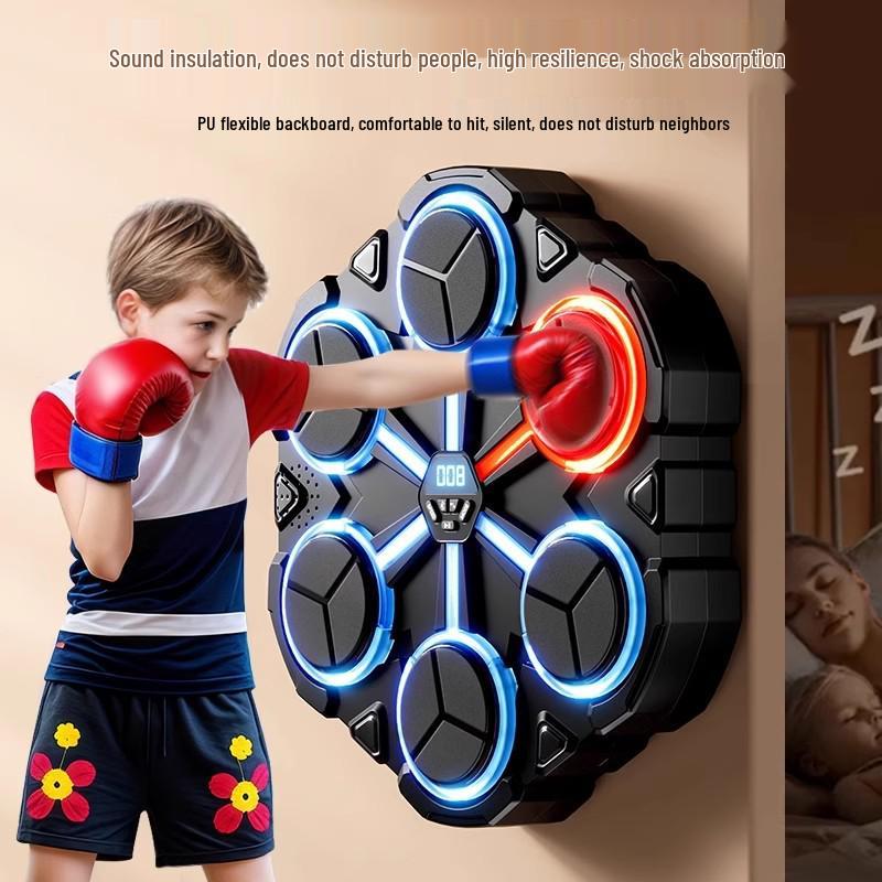 Bluetooth Smart Music Boxing Target for Kids: Home Reaction Training & Fitness Wall Target