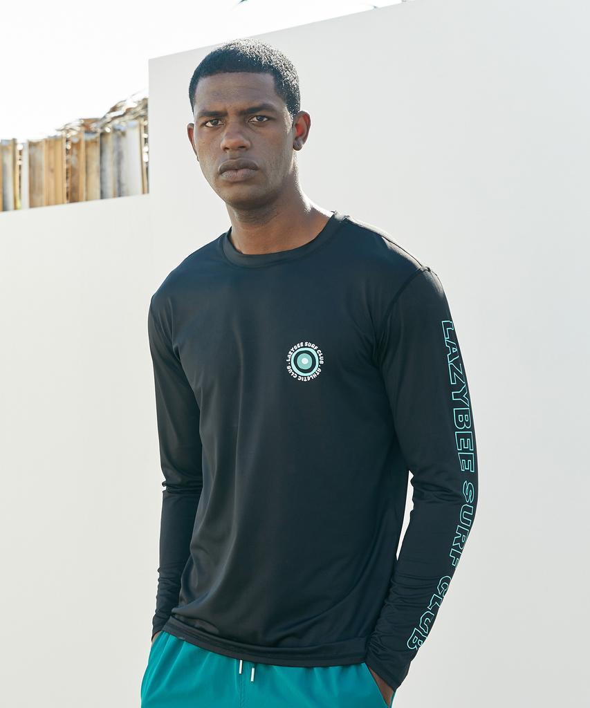 Leijibi Dry Cooling Lettering Loose Fit Long Sleeve Rash Guard W (3 Colors) (Type A)