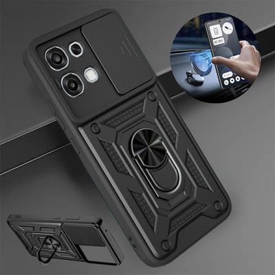 Armor Funda For OPPO A6 Pro 5G Case Slide Lens Protect Car Magnetic Holder Ring Phone Case For Oppo A 6 Pro A6Pro 4G Back Cover