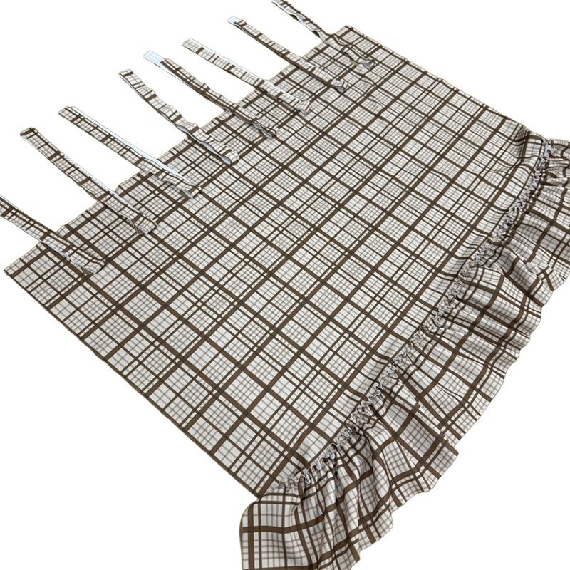 

Creative Plaid Oven Skirt Handmade Stove Apron Curtain Cover Home Decoration Tie Decorative Skirt Kitchen Accessories (As shown-15509)-