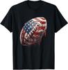American Football USA Flag Patriotic Graphic Unisex T-Shirt