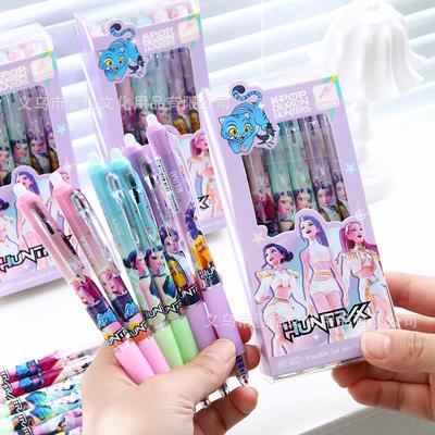 Kpop Loveci Démonů Teplem Smazatelné Tužky Roztomilé Rumi Mira Zoey Tužka Značkovací Tužky Student Anime Školní Potřeby Černá 0.5mm Dárek pro Fanoušky