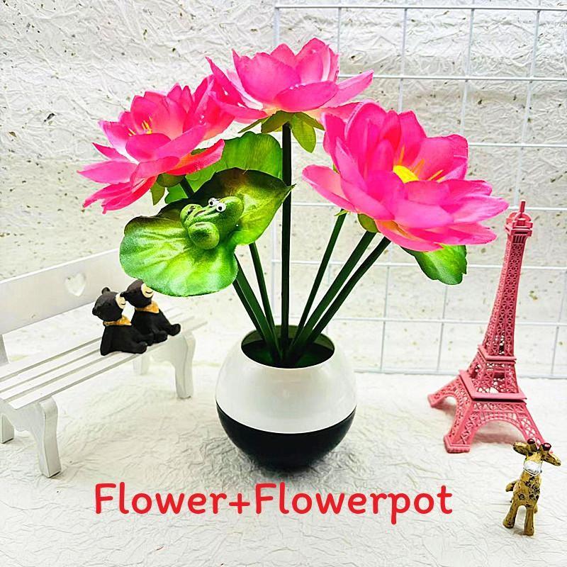 

Lotus Flower Silk Plant Artificial Potted Plant For Home Decor Gift Ideas