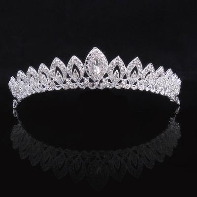 Mode Frauen Diadem Kristall Braut Krone Stirnbänder Prinzessin Königin Tiaras und Kronen Braut Hochzeit Haar Schmuck Kopf Zubehör