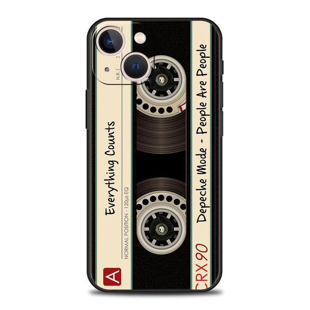 Vintage Tape Camera Gameboy Phone Case For iPhone Apple 15 14 13 12 11 Pro Max Mini 7 8 Plus XR XS X SE Black Silicone Cover