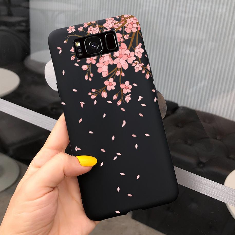 Shockproof Case For Samsung S8 Plus SM-G955F Cover Colorful Daisy Cactus Soft Matte Phone Case For Samsung S8 S 8 S8+ G950F Capa