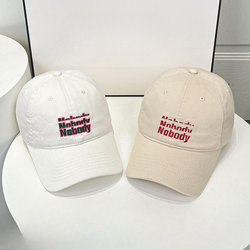 Face showing Small Hat for Women In Summer Korean Version Letter Embroidery Fashion Baseball Cap Spring and Autumn Sun Protection Baseball Cap Men