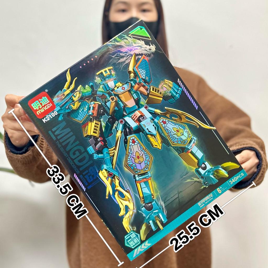 Boys Building Block Toys Compatible With Guofeng Mecha Building Block Ornament Mechanism Points Gift