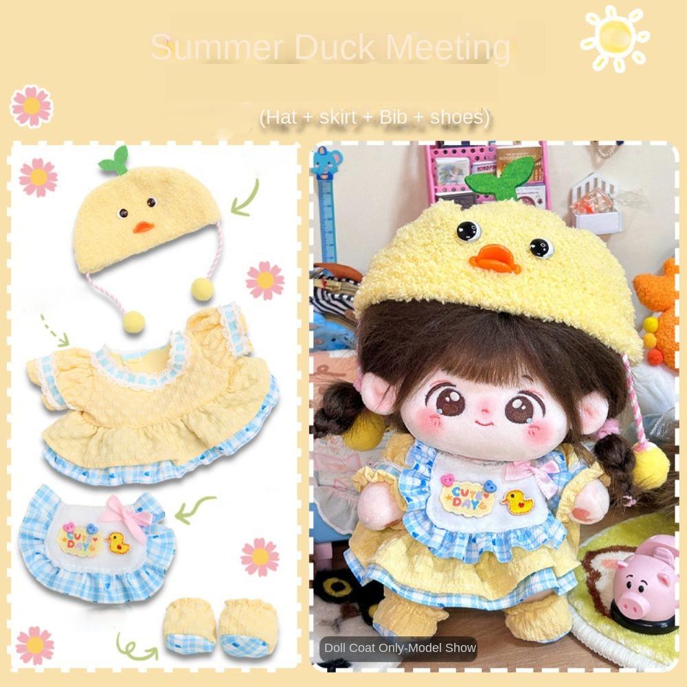 

Suit 20cm Cotton Doll Clothes Yellow Duck Doll Dress Up Set Doll Clothes Outfit 20cm Cotton Doll style A