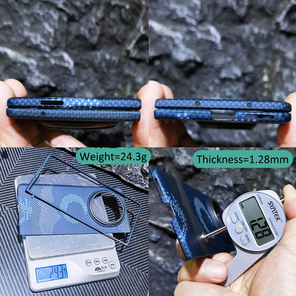 Carbon Fabric Fiber Aramid Phone Case Compatible Magsafe Magnetic Wireless Charging Shockproof Protect Cover For Honor Magic V5