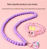 Children's Necklace & Jewelry Toy Set: 54-Compartment Beaded Bracelets & Earrings DIY Kit