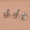 10 Retro 3D Carousel Animal Pendants - Alloy Miniature Horse and Donkey Pendants for DIY Jewelry Making, Earrings, Necklaces, Br