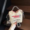 Canvas bag women's summer versatile casual shoulder messenger bag is now popular portable bucket bag