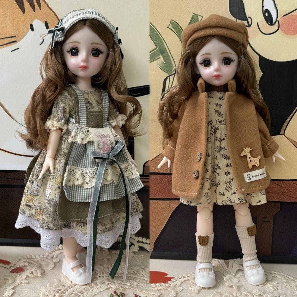 Attractive Eyes 30cm Bjd Doll with Clothes 1/6 SD Princess Makeup Ball Joint Doll  Children