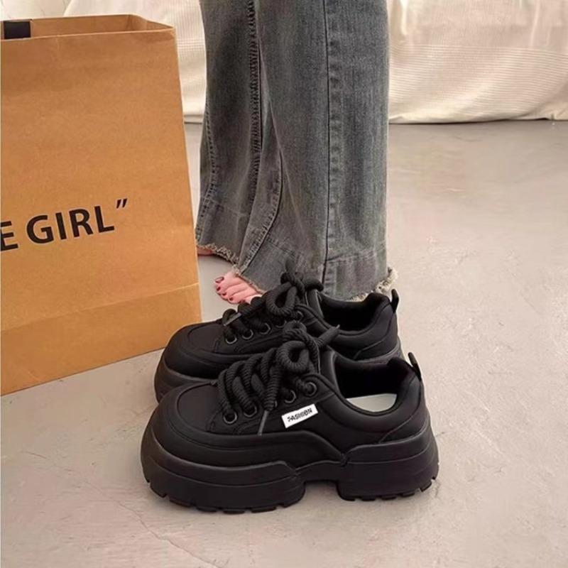 Platform Sneakers Womens Fashion Versatile White Shoes  Spring New Platform Heightening Casual Shoes  Para Mujeres