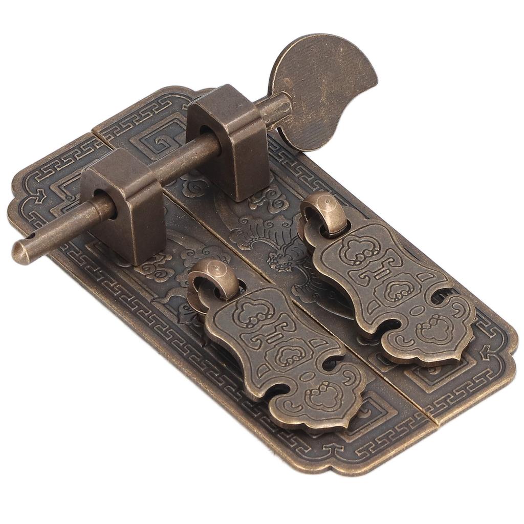 Cabinet Faceplate Brass Material Bronze Auspicious Bat Pattern Retro Chinese Cabinet Handles for