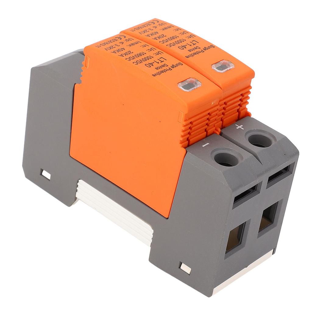 PV DC Überspannungsschutzgerät PC-Gehäuse 2P 40KA Hausspannungsableiter 1000VDC