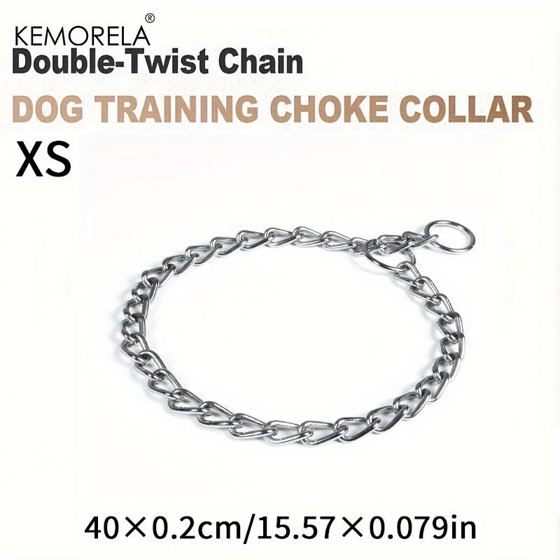 

Adjustable Stainless Steel Twist Chain Choke Collar for Dogs - Rust-Resistant Training Collar for Small Medium Large Breeds