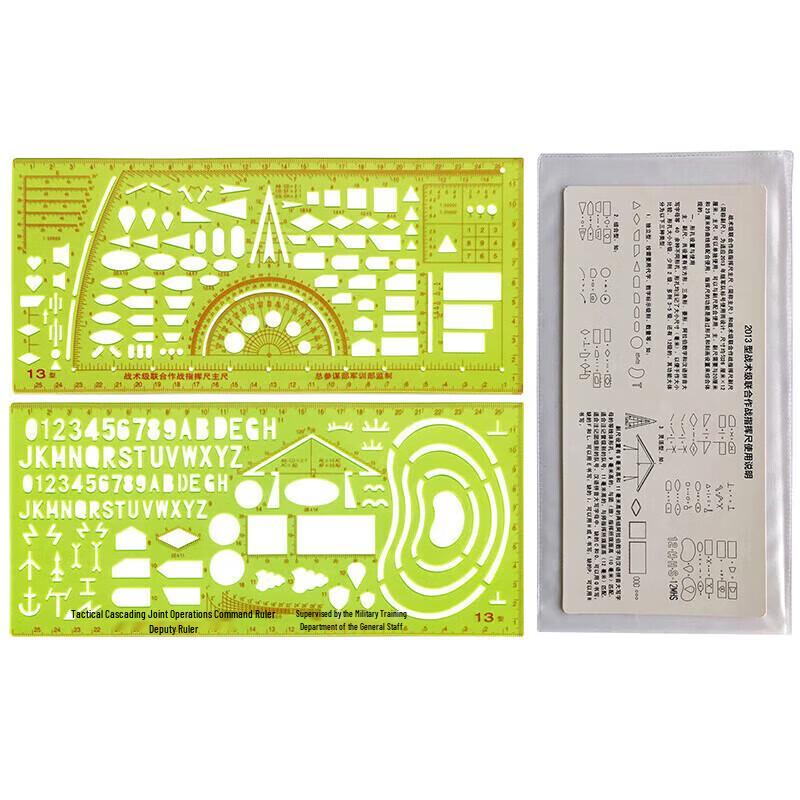 Junnai Tactical Map Marking Command Ruler Set