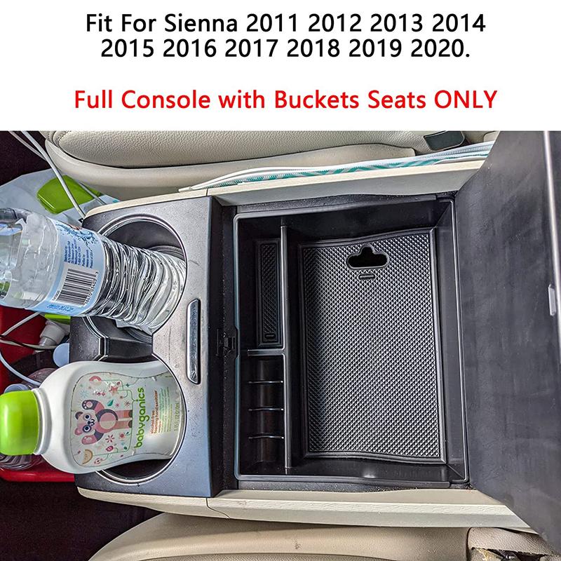 Car Armrest Box Storage For Toyota Sienna 2011-2014 2015 2016 2017 2018 2019 2020 Accessories Organizer Center Console Tray Box