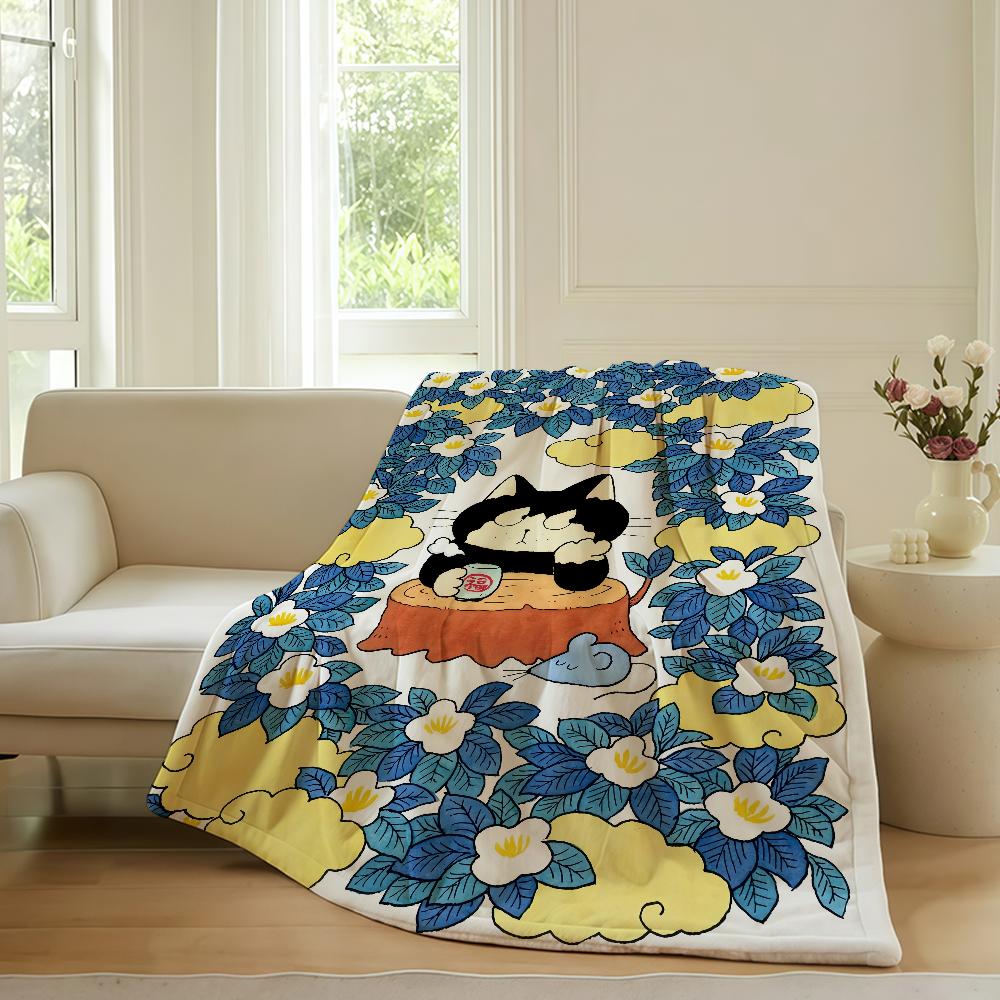 

N-Naoto Hidaka Art Blanket Warm Soft Suitable For Bedroom Sofa Bed Living Room Office Travel Camping Gifts 75x90cm