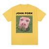 John Pork Funny Meme Tee Shirt Men Women Fashion Trending Short Sleeve T-shirt Male Summer Casual O-Neck Tops T Shirt Streetwear