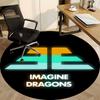 1PC Imagine Dragons Office Round Rug - Perfect for Office or Study Decor, Non-Slip Backing, Decorative Floor Mat Yy250916017