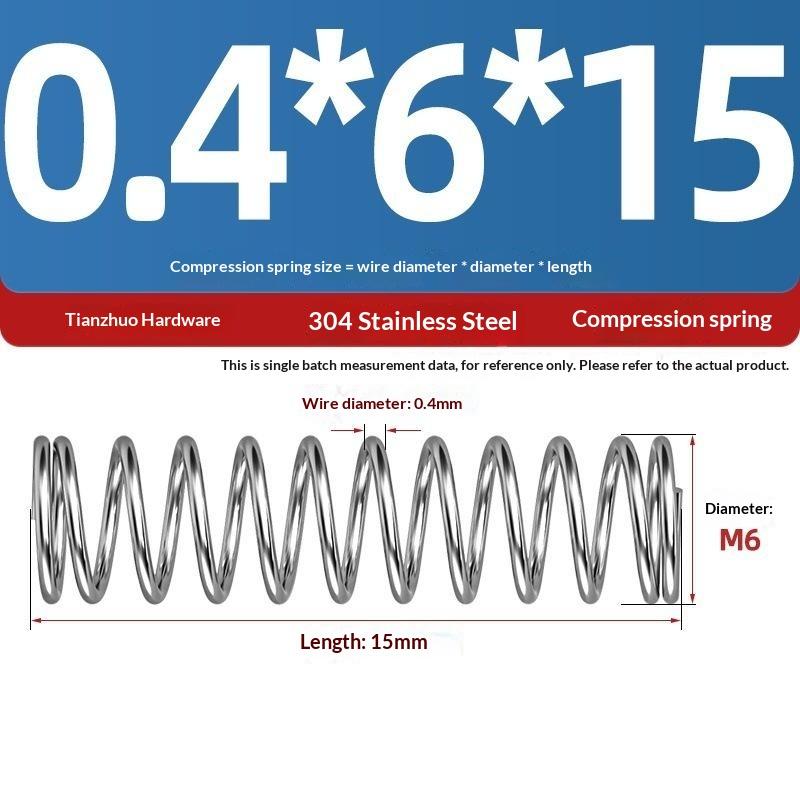 Spring Steel Pressure Return Spring Assortment 0.3/0.4mm Wire Dia 5-20mm Length for Hobbyist Craft Making Projects
