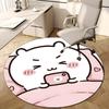 Personalized Chiikawa Round Chair Office Rug - Perfect for Mat, Office Chair & More - Ideal Gift for Birthdays and Holidays