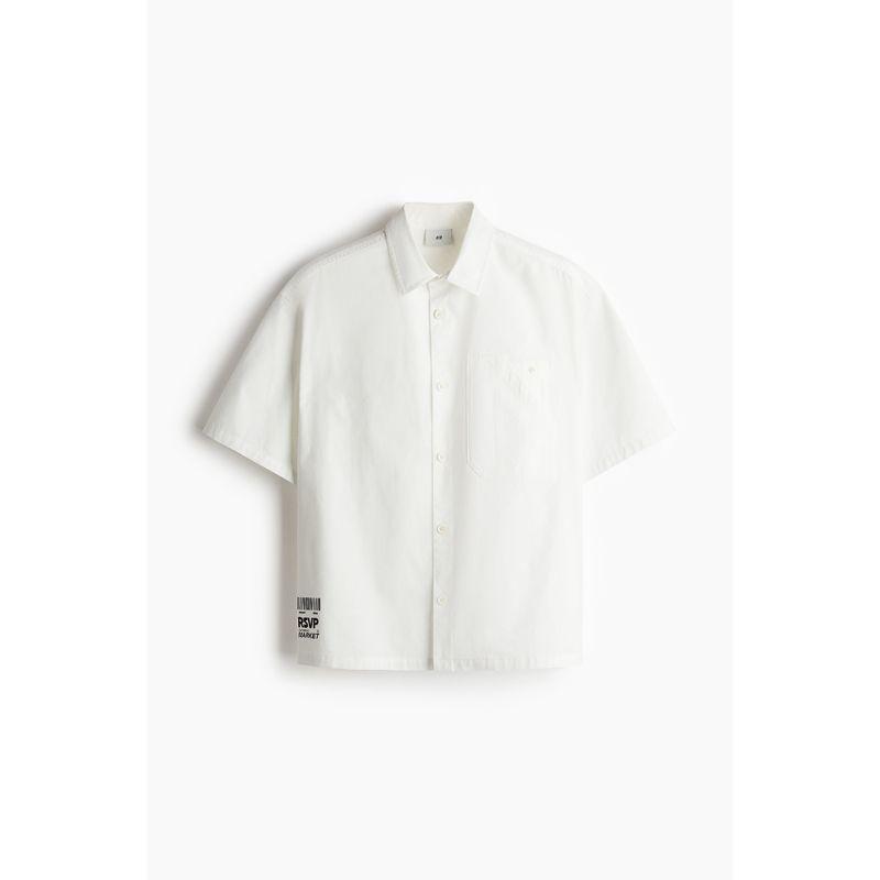 

HM Men s Shirt Autumn Leisure Shirt Loose Lapel Print Men Short Sleeve 1226612