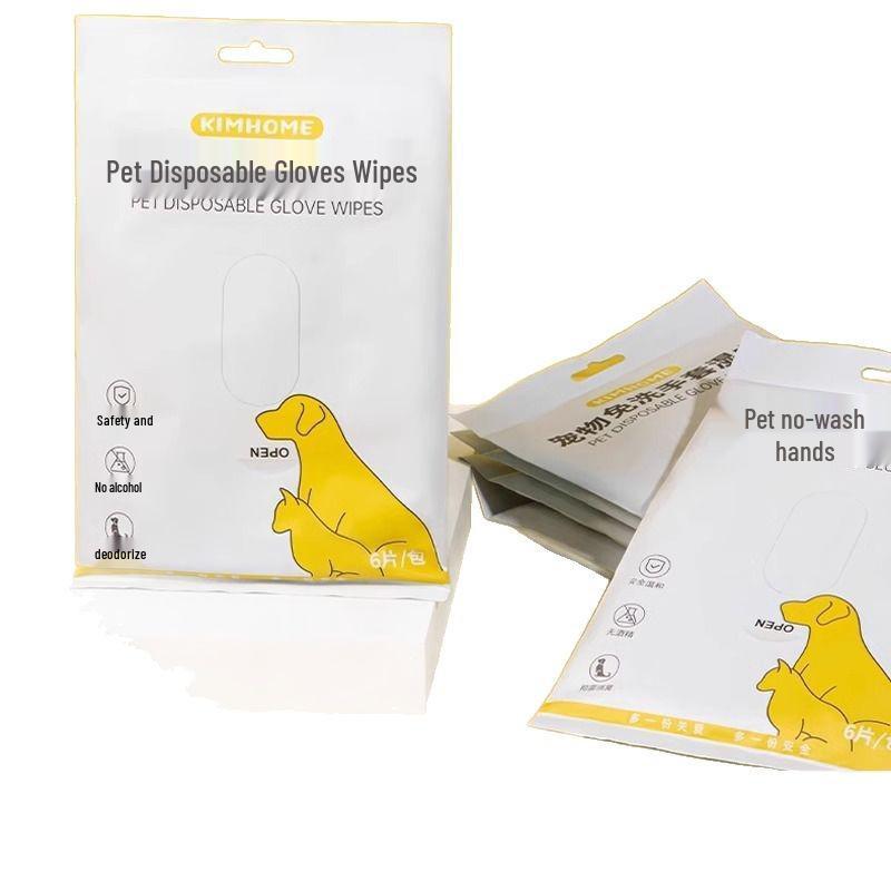 Pet No-Rinse Cleaning Wipes for Cats & Dogs - Deodorizing, No-Wash Solution