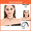 Minimalist Alloy Star Choker Necklace For Women With Adjustable Black Rope Chain