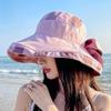 Cotton Patchwork Sun Hat With Wide Brim For Summer Beach And Outdoor Activities