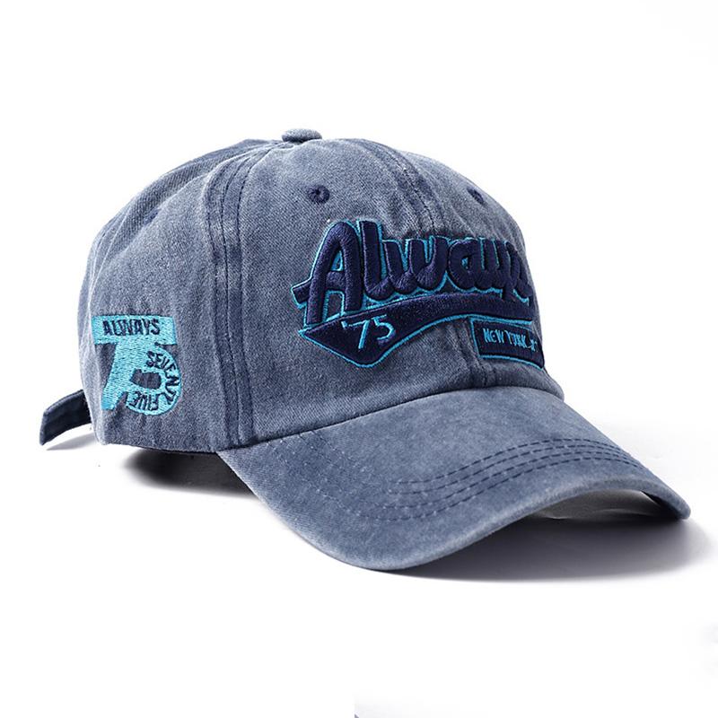 Retro Embroidery Letter Baseball Cap For Men Women Washed Cotton Outdoor Sport Sun Hats Unisex Snapback Dad Trucker Hip Hop Caps