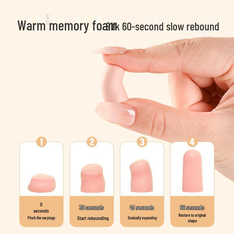 Memory Foam Noise-Reduction Earplugs for Dorm Sleep and Snoring