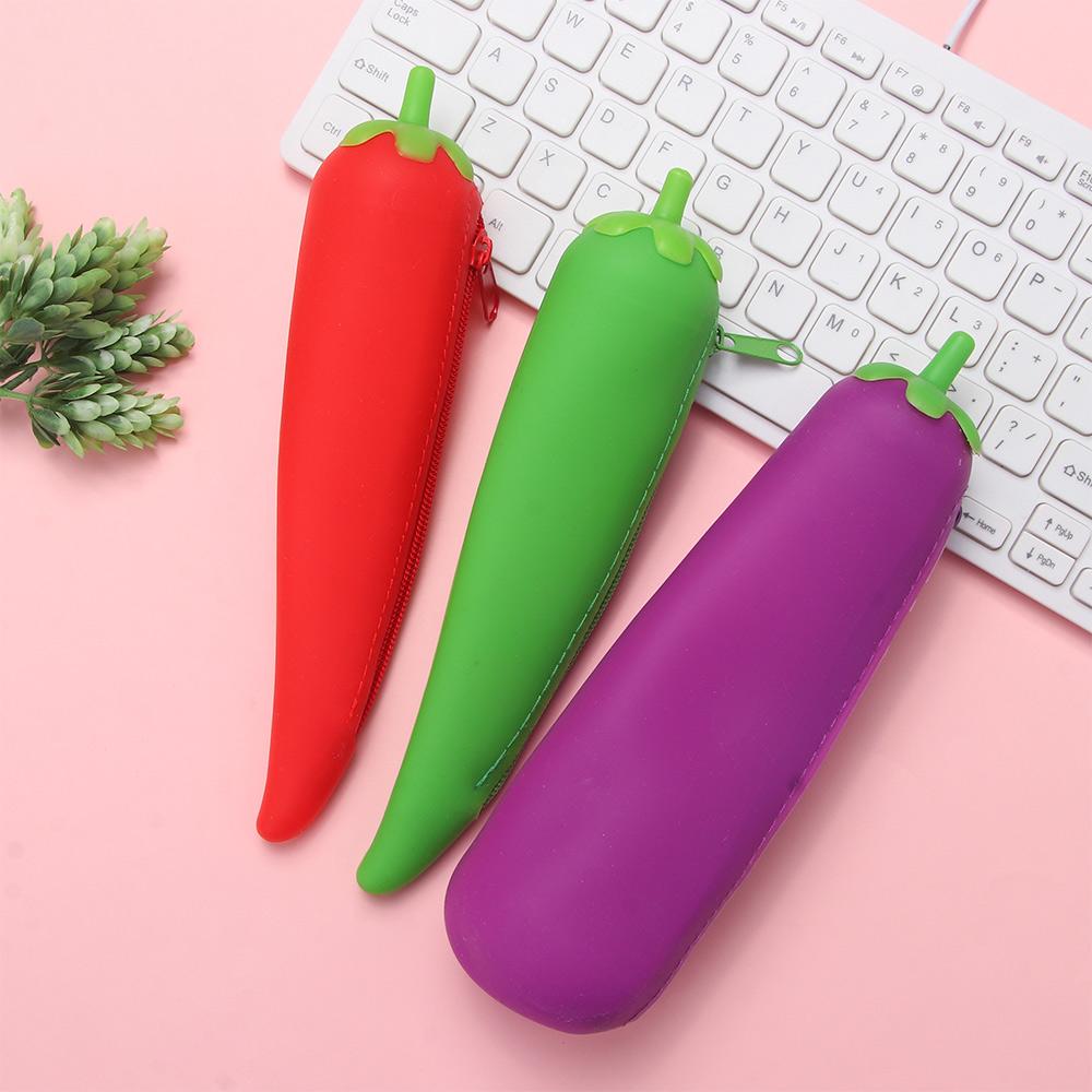 Simple Large Cute Pencil Case Pencil Bag Stationery Pag Vegetables